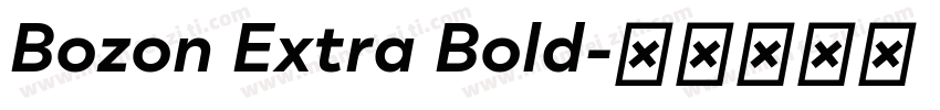 Bozon Extra Bold字体转换